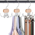 3 Pack Tank Top Hangers, Premium Bra Hanger for Closet Organizer | 2026 Upgraded Design, 360° Rotating & Foldable, Space Saving Wooden Hanger for Tank Tops, Bras, Belts and More (Natural) by DraxzorDirect
