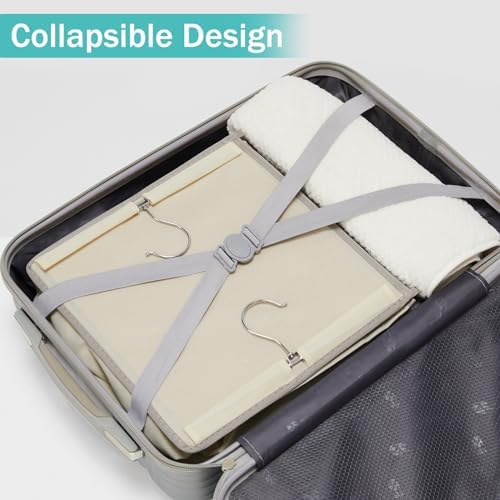 YOUDENOVA Hanging Closet Organizer and Storage, 6-Shelf, Beige | Breathable Fabric, 2 Side Pockets, Clothes Organizer, Hanging Shelves, Closet Storage, College Dorm Room Essentials for Guys - Image 6