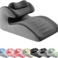 Multifunctional Couple Pillow,Bed Wedge Pillow Prone Stomach Pillow Back Support,Enhances Intimacy,Portable Memory Foam,Blackgray by iuscacey