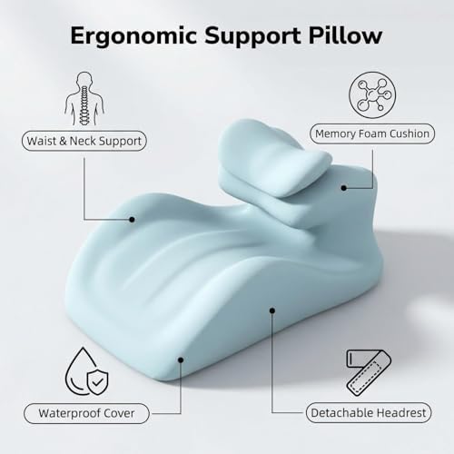 Orthopedic Memory Foam Wedge Pillow and Positioning-Waterproof Soft Velvet Coat Ergonomic Back, Hip and Waist Support-Provide Intimate deep Support Gift for his Wife. (Grey) - Image 3