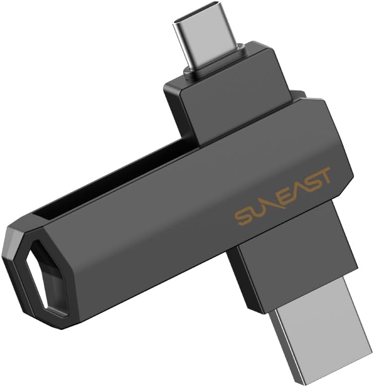 SUNEAST 512B USB C Dual Flash Drive, Up to 1050MB/s Read & 950MB/s Write by SUNEAST