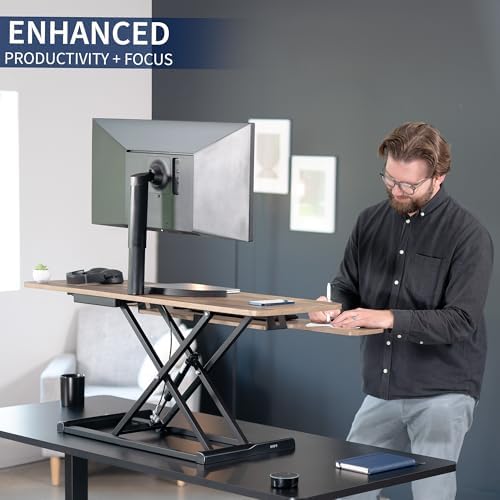 VIVO Reclaimed Wood 42 inch Desk Converter, DESK-V042KP - Image 4