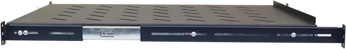 Aeons 1U 19-inch Sliding Rack Server Shelf Vented 4 Post Rack Mount 24" Shelf Adjustable Mounting Depth 24.2 – 27.4 inches, for IT Data Network Cabinet Enclosure Equipment - Image 4