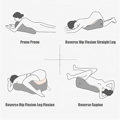 Memory Foam Couples Pillow Set - Intimacy Butt Pillow Cushion for Lumbar Support, 27° Lift Waterproof Posture Support Pillow with Eye mask and earplugs Modern Style for Home Bedroom (Black) - Image 5