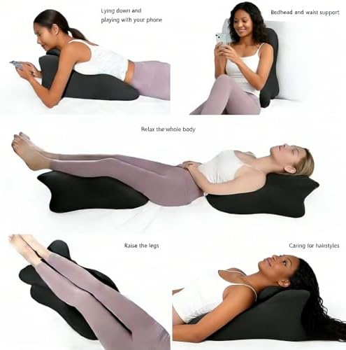 Memory Foam Couples Pillow, Reading Pillow for Bed, NeckPillow, 27° Lift Ergonomic Cushion for Intimacy Waterproof Posture Support Cushion for Sleeping Reading Relax(Green,25"x22"x18") - Image 7