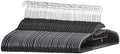 Amazon Basics Non-slip Heavy Duty Space Saving Plastic Hangers with Rubber and Horizontal Bar, Lightweight, Gray, Pack of 50 by AmazonBasics
