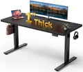 Black 60x28 in Electric Standing Desk, 1 Inch Thick Tabletop by Unknown