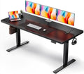 Black 71x30 in Electric Standing Desk, 1 Inch Thick Tabletop by Unknown