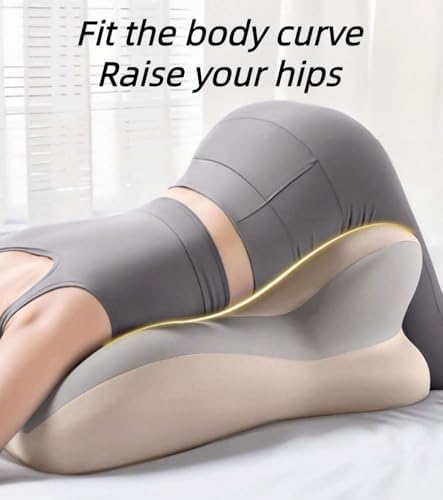Couple pregnancy pillow-ergonomic memory cotton pillow, specially designed for comfortable sleep and prone reading, to relieve back pain and acid reflux and enhance comfort and intimacy (Grey) - Image 5