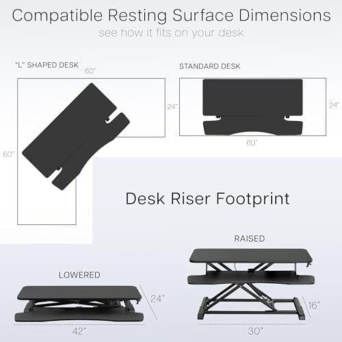 VIVO Light Wood 42 inch Standing Desk Converter, DESK-V042KF - Image 6