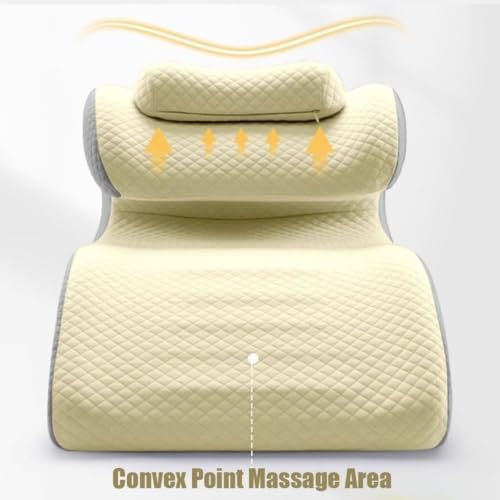 Multifunctional Couple Pillow,Bed Wedge Pillow Prone Stomach Pillow Back Support,Enhances Intimacy,Portable Memory Foam,Blackgray - Image 3
