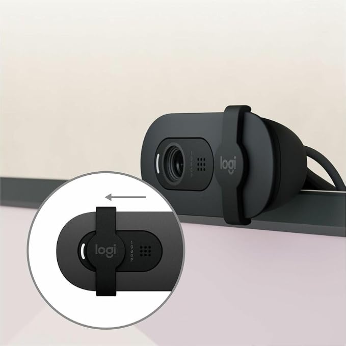 Logitech 960001580 Brio 100 1080p Full HD Webcam (Graphite) (Renewed) | Full HD - Image 3