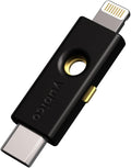Yubico - YubiKey 5Ci - Multi-Factor authentication (MFA) Security Key and passkey for iPhone/Android/PC, Dual connectors for Lighting/USB-C, FIDO Certified by Yubico