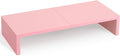 TEAMIX Pink Monitor Riser-20L inch, Wood Monitor Stand for Desk, Sturdy TV/Screen/PC/Printer/Laptop Riser,Computer Shelf with Storage TV Holder for Home Office (Pink, 20 inch) by TEAMIX