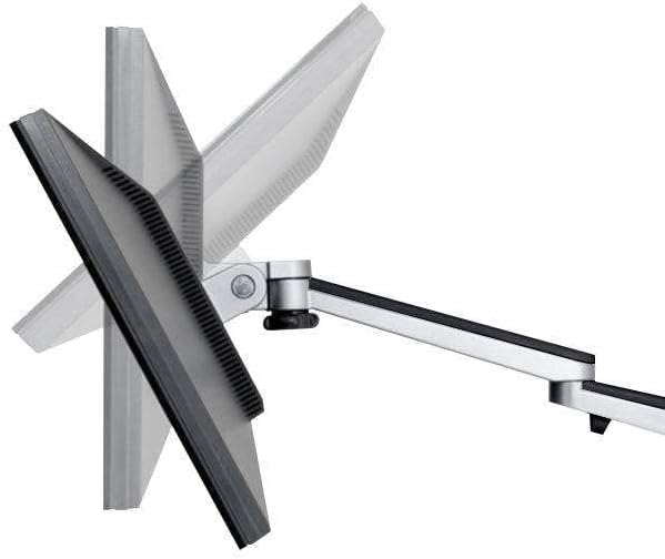 OmniView Single Monitor Stand - Height Adjustable Arm for 13” to 27" Flat or Curved Screens - 360° Rotation & VESA Compatible - Sturdy Desk Mount Holds up to 15 lbs | Black - Image 5