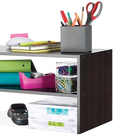 Whitmor Wood Stackable 2-Shelf Shoe Rack, 24 INCH, Espresso，2 Pack - Image 7