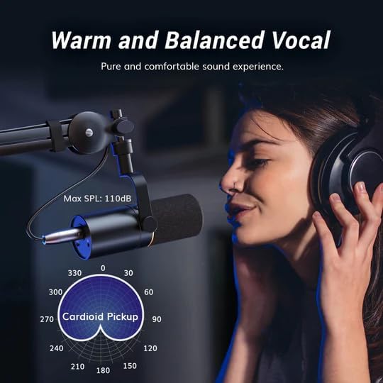 TONOR Dynamic Podcast Microphone, XLR/USB Mic for Recording, Streaming, XLR Cardioid Studio Mic with Quick Mute, 3.5mm Headphone Jack, Volume Control Microfono, 200 cm/78inch Cable, TD510 - Image 2