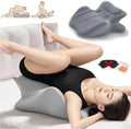 27° Couple Pillow - Memory Foam Intimacy Wedge - Enhanced Comfort & Sweet Spot Positions, Includes Eye Mask & Earplugs,Gray by Miluqike
