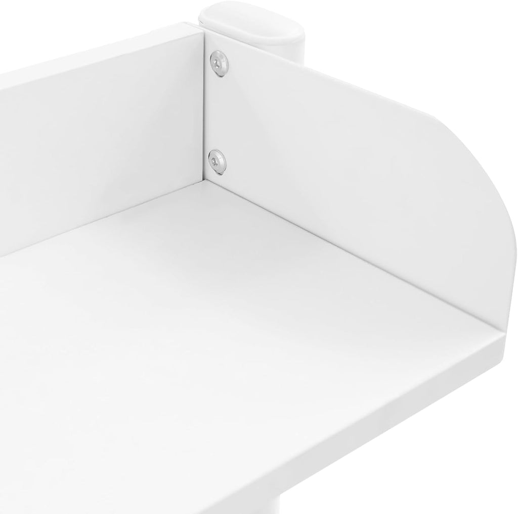 Office Clamp On Desk Shelf with Pegboard (White, 31.5, Inches) - Image 7