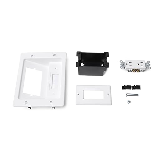 Wall Cable Concealer Management Kit, Recessed TV Outlet Box, in Wall TV Box Hidden Cable Connection Kit, Behind TV Outlet Box Recessed Wall Mount TV Box to Hide Power Cables and Low Voltage Wires - Image 8
