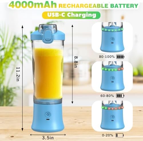 Portable Blender Personal Juicer for Shakes Smoothies with Insulated Sleeve - Image 7