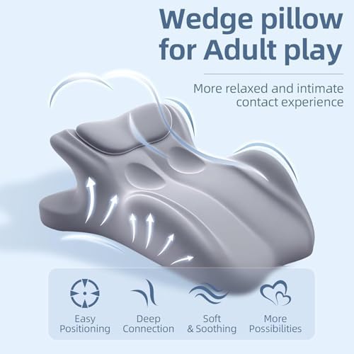 Couple Intimacy Pillow, 27° Lift Wedge Memory Foam Position Support Pillow for Couples, Removable Washable Cover,Black - Image 2