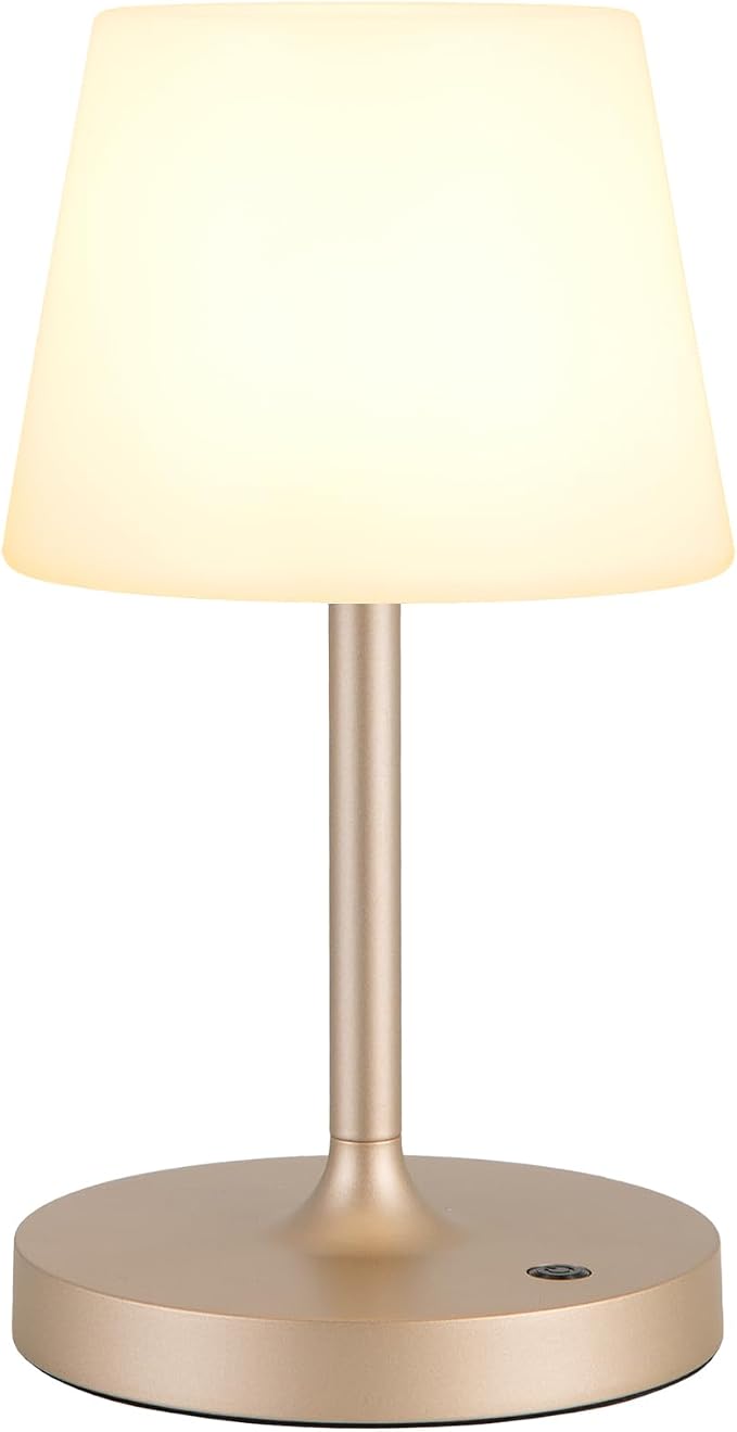 Kakanuo Champagne Gold Shower Lamp Waterproof, Rechargeable Cordless Lamp with 4000mAh Battery, Touch Dimmable Table Lamp for Outdoor, Kitchen, Bathroom, Camping, Patio, IP54 - Image 7