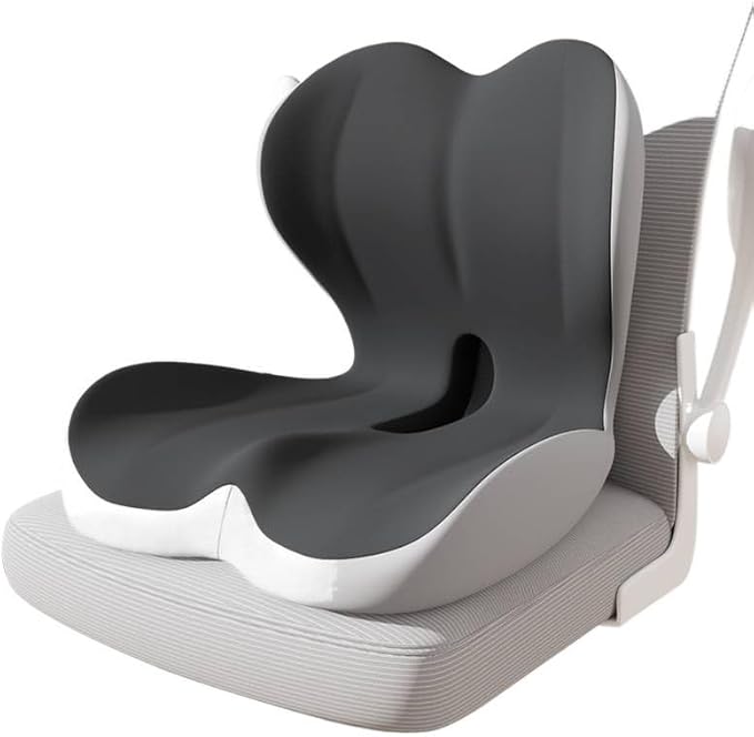 Seat Cushion for Office Chair, Orthopedic and Ergonomic Memory Foam Cushion | Lumbar Support & Memory Foam Coccyx Cushion for Tailbone, Back, Sciatica. by Unknown