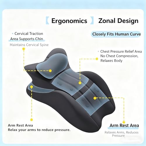 Sweet Spot Pillow for Couples, 27 Degree Couples Pillow for All Postures Wedge Pillow, Multi-Position Support for Sitting & Lying,Support Anti-Slip Waterproof Cover with Replaceable Design (Gray) - Image 4