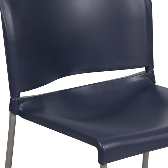 Flash Furniture Hercules Stack Chair, Gray | Sled Base, Powder Coated, Contoured, 880 LBS. Weight Capacity - Image 7