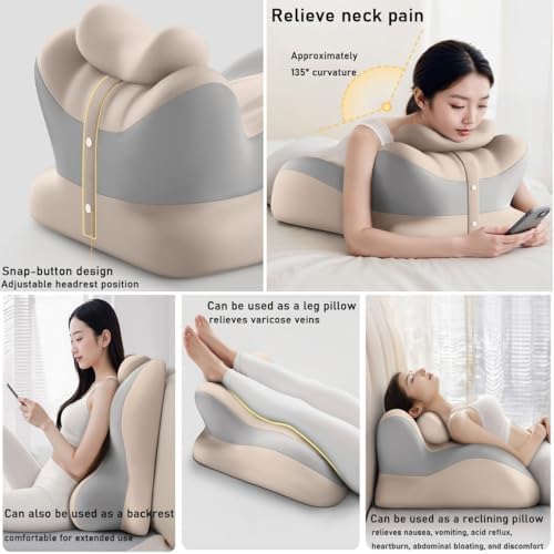 Memory Foam Ergonomic Rest Pillow, Couples Pillow for Intimacy 27 Degree, Reading Pillows for Sleeping, Enjoy Pain-Free Intimacy Again, Ideal for Massage Back Pain(Blue) - Image 4