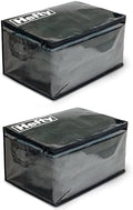 Hefty Large Flexible Tote with Breathable Mesh, Double Zipper, 2 Handles – Ideal for Moving or Clothes & Apparel Storage, Alternative to Plastic Bin, Organizer or Container – 2 Pack by Hefty