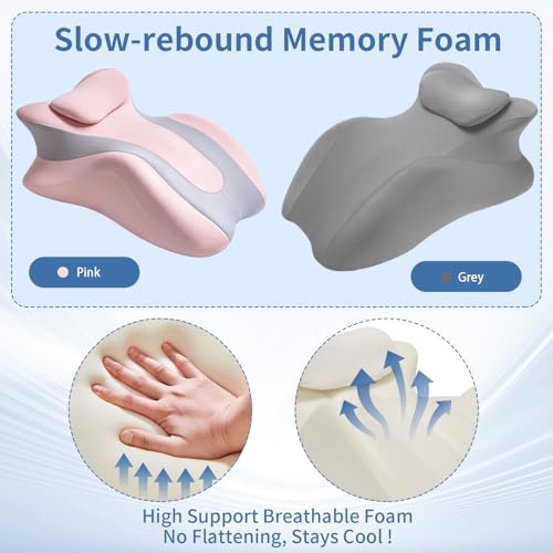 Intimacy Pillow Wedge - Sweet Spot Pillow for Couples, Memory Foam Ergonomic Support Cushion, Multi-Position Couples Pillow, Removable Washable Cover for Relaxation & Play (Full Grey) - Image 5