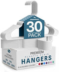 Utopia Home Plastic Hangers 30 Pack – Space Saving Clothes Hanger White | Durable & strong | Closet organizer & storage | Ideal for apartments, dorms & stocking stuffers by UTOPIAHOME