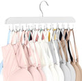 Resovo Bra Hanger for Closet, Tank Top Hanger 20 Hooks Capacity Foldable Wood Space Saving Hangers Closet Organizers and Storage for Dorm & Apartment for Tank Top, Bra, Scarf etc. by RESOVO