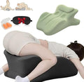 27° Ergonomic High-Density Memory Foam Wedge Pillow for Enhanced Comfort, Hip & Back Relief | Versatile Use for Relaxing, Reading, and Intimacy Positioning,Green by Unknown