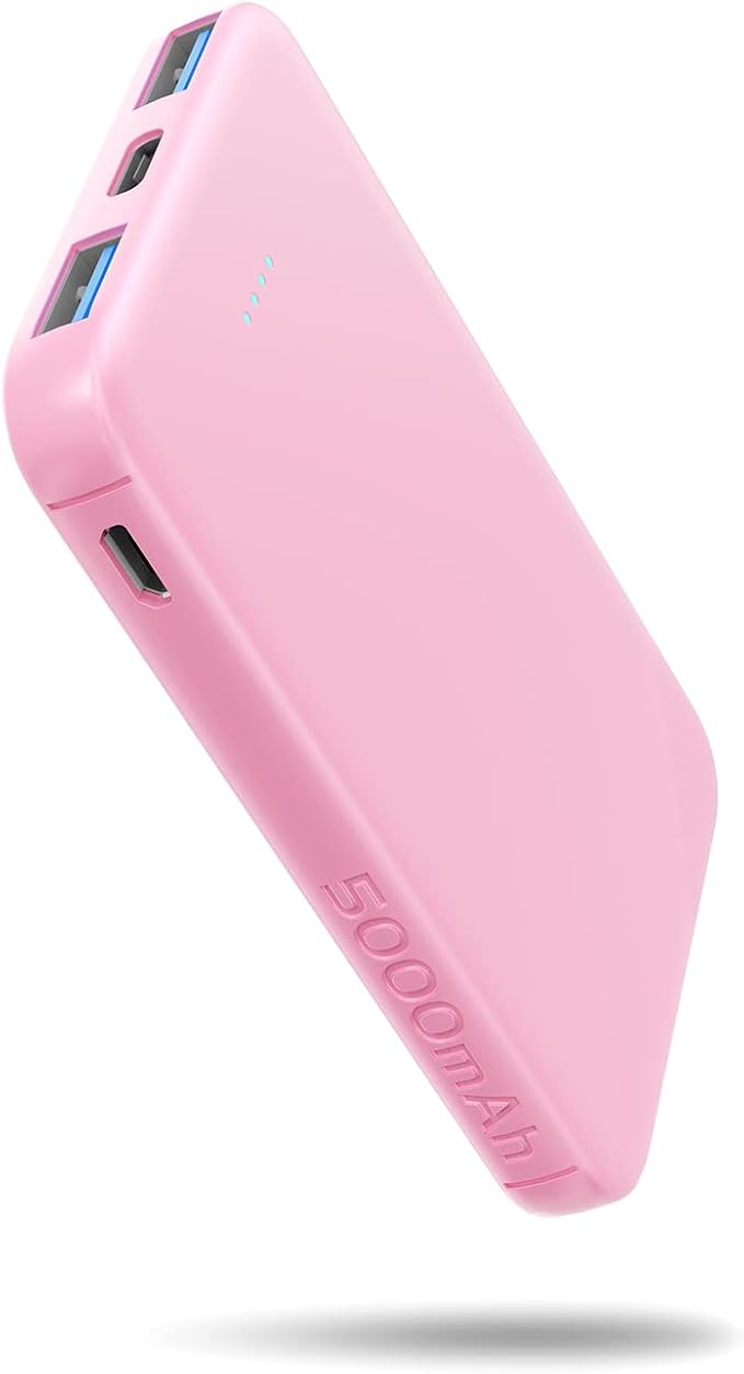 S22 Portable Charger, Mini Colorful Power Bank, PowerNano, 5000mAh External Battery Pack Compatible with iPhone 15/14/13/12/11/X All Series and Android Phone by VANYUST