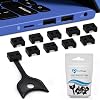 USB-A & USB-C Port Blockers Bundle - Dust & Moisture Resistant Shield - Durable Type-A & Type-C Data Protection Locks for Laptops, PCs, Gaming Devices & Tamper Protection by PortPlugs