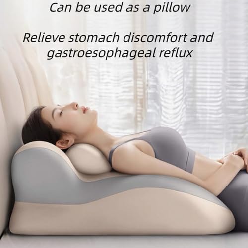 Couple pregnancy pillow-ergonomic memory cotton pillow, specially designed for comfortable sleep and prone reading, to relieve back pain and acid reflux and enhance comfort and intimacy (Double gray) - Image 7