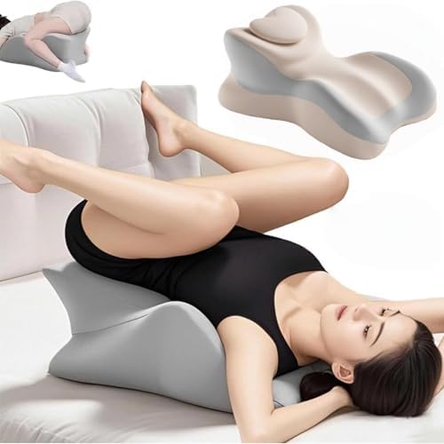 Memory cotton wedge pillow for adults, hip pad for couples, multifunctional support bed pillow with detachable pillowcase, suitable for sleeping, sitting, prone and reading（A loving gift） (Grey) - Image 3