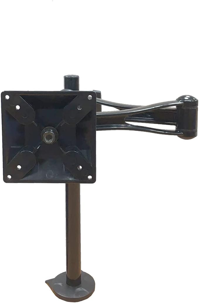 Height Adjustable Double Swivel Monitor Desk Mount Stand for Single Monitor up to 27 inches - VESA Mount Compatible - Image 8