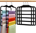 Closet Organizers and Storage, 5 Pack Velvet Pants-Hangers-Space-Saving | Non Silp 5 Tier Scarf Jeans Organizer, Dorm Room Essentials for College Students Girls Boys Guys, Home Storage by SHUKEEKA