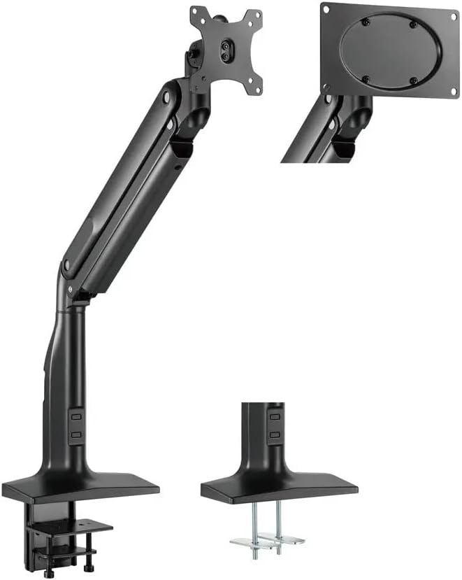 Monoprice Heavy-Duty Single-Monitor Full-Motion Adjustable Gas-Spring Desk Mount for 32-49in Screen Computer Monitor Stand - Workstream Collection - Image 2