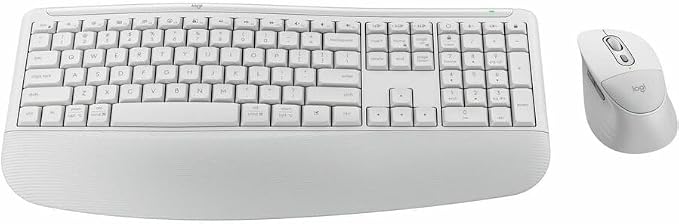 Logitech Signature Comfort Plus MK880 Combo Keyboard Mouse - Off White | Signature, Full-Size, with Palm Rest, Silent Clicks, Bluetooth, for Windows and macOS - Image 4