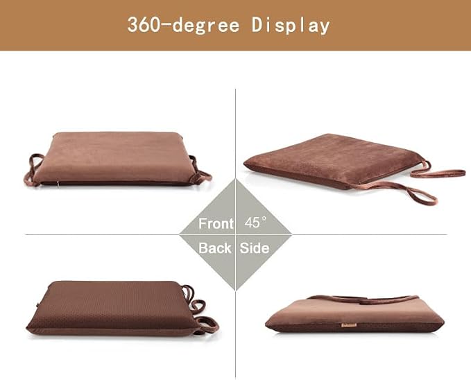 Augld Square Memory Foam Chair Cushion 16x16 in Beige - Image 6