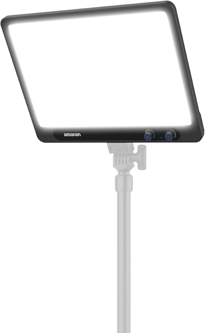 amaran Verge Bi-Color Edge-lit Rectangular Panel,26W Soft LED Video Light | Adjustable CCT,APP Control Professional Studio Light for Streaming, Gaming Studio,Recording and Video Conferencing Charcoal by amaran