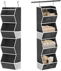 Hanging Closet Organizer Bins for Closet Organization Storage 4 Shelf Black by Wawocs