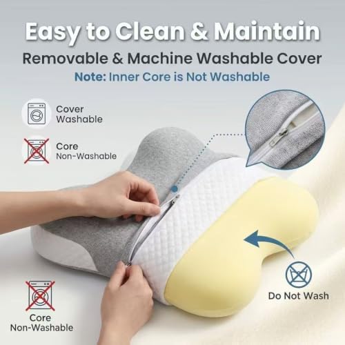 Luxurious Memory Cotton Lovers Pillow with ergonomics is an Ideal Choice for Reading, Waist Protection, deep Support for Intimate Posture and Prevention of gastroesophageal Reflux.，Pink - Image 4