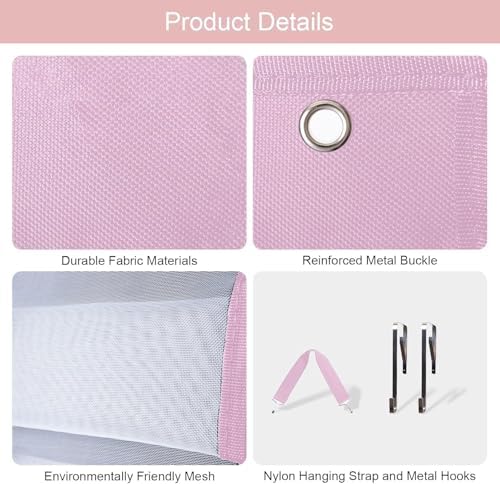 DHSFKBE Legging Organizer Storage, 2PCS T Shirt Organizer, Foldable Hanging Closet Organizer Storage with 26 Roll Independent Compartments for Yoga Pants, Tank Top, Towel, Underwear (Pink) - Image 7