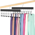 Legging Organizer for Closet, Pants Hangers with Clips | Holds 20 Leggings, Jeans, Hats, Shorts, Socks, 360° Rotating Space Saving Hanging Lightweight Garment Hanger Storage 2Pcs by ORROENS